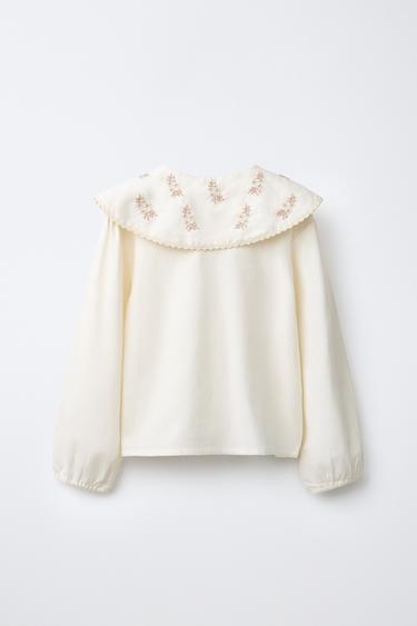 6-14 YEARS/ EMBROIDERED FLOWER PYJAMAS - Ecru by Zara - Image 2