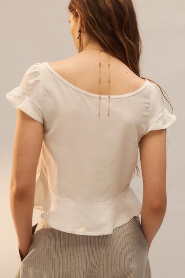 LIMITED EDITION ROMANTIC BUTTON-UP TOP - Ice by Zara - Image 2
