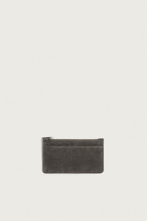 TARJETERO PIEL - Gris de Zara - Imagen 0