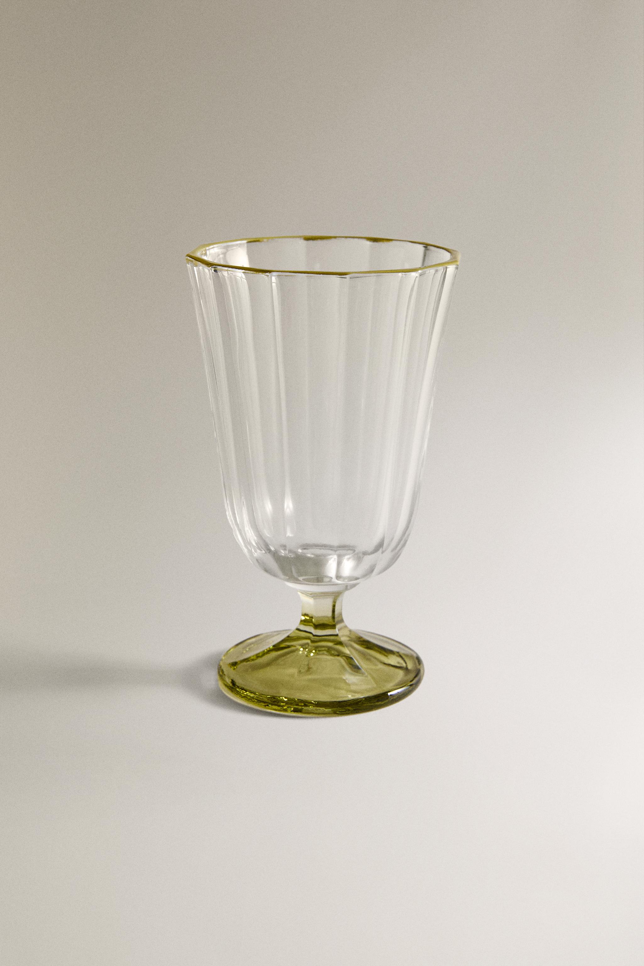 カラーエッジ ガラスワイングラス - グリーン | ZARA Japan / 日本