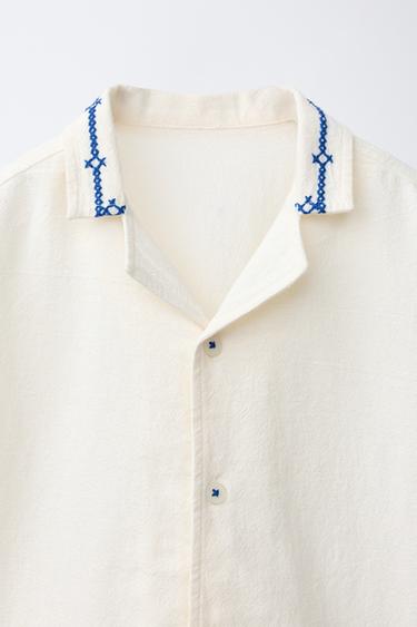 4-10 JAHRE/ SCHLAFANZUG MIT STICKEREI - Cremefarben / meliert von Zara