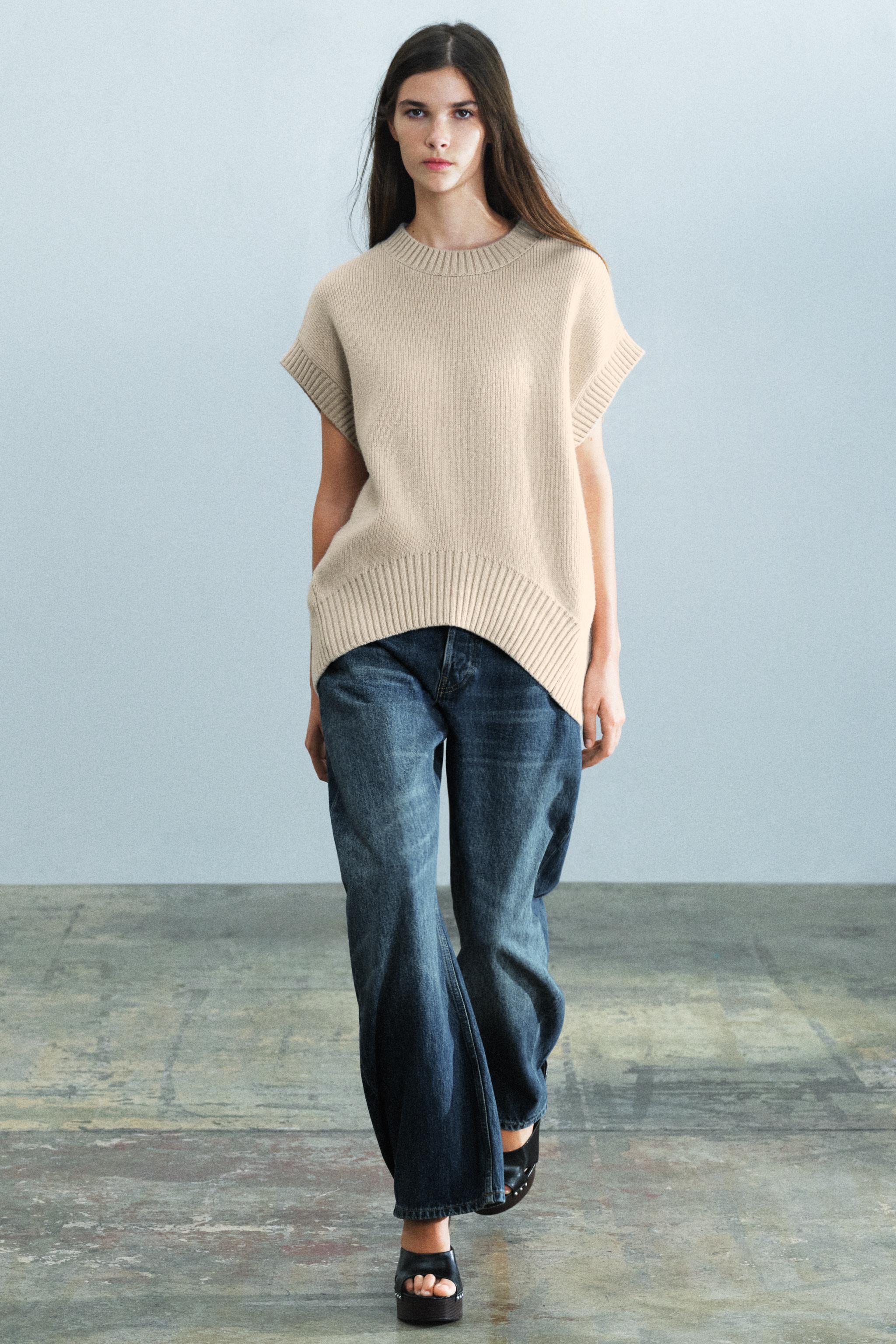 Zara YÜNLÜ OVERSIZE YELEK