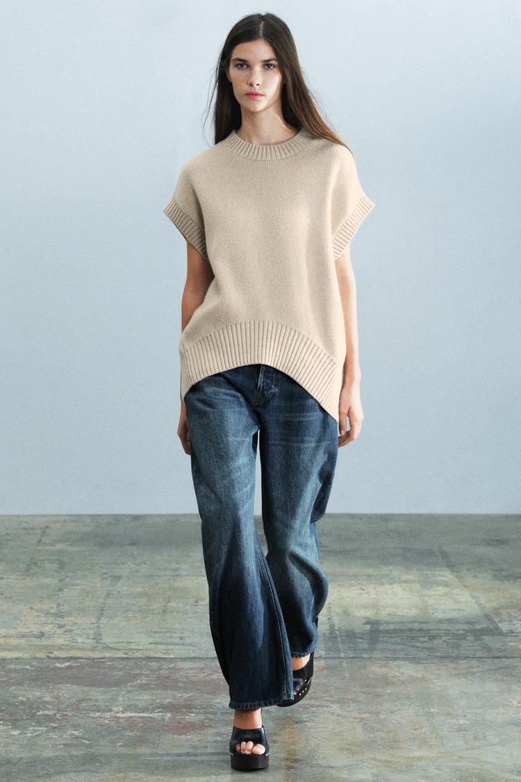 Chaleco con lana oversize