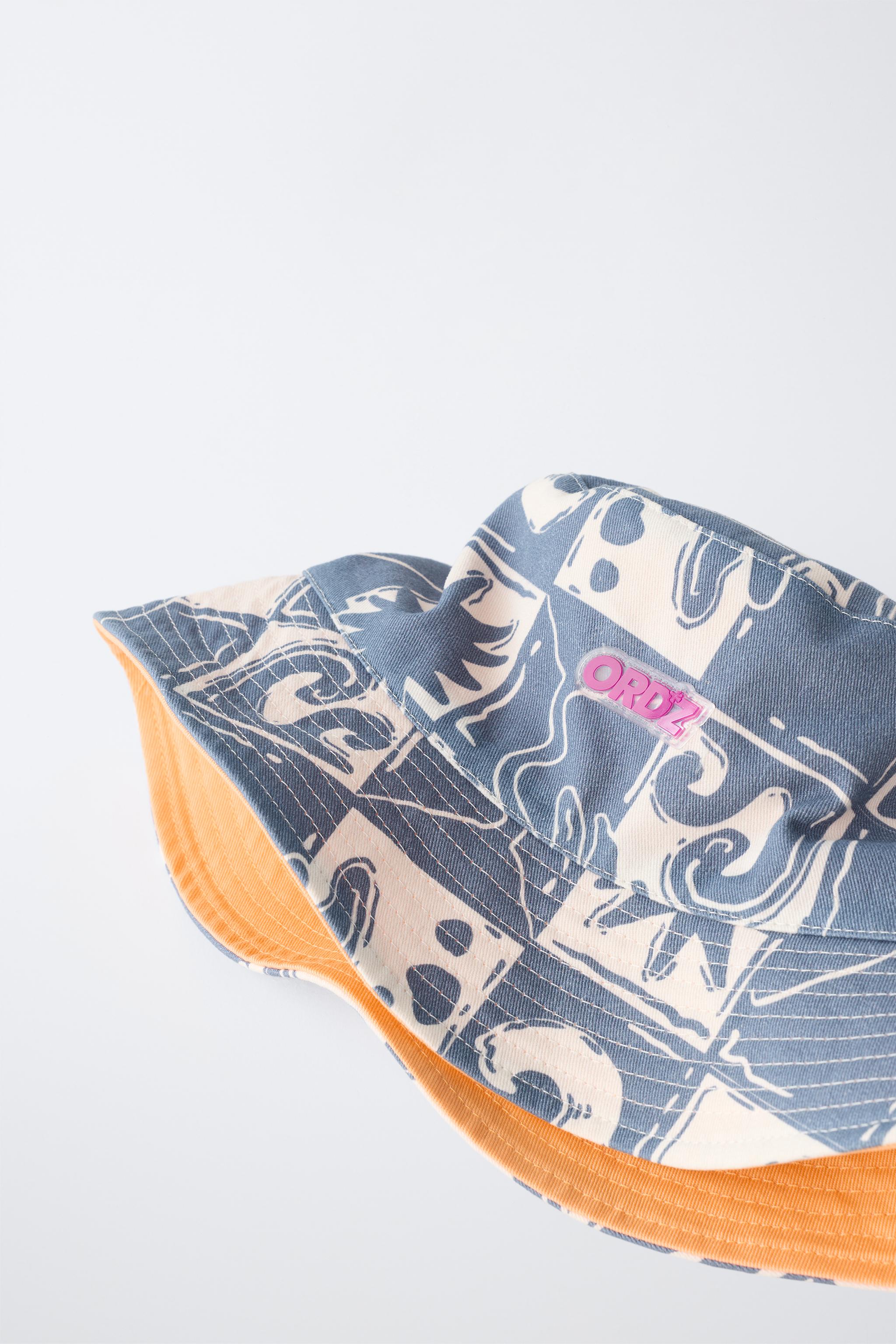 Детские головные уборы Zara REVERSIBLE LOGO BUCKET HAT — фото 3