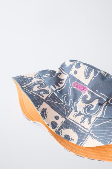 REVERSIBLE LOGO BUCKET HAT - Orange by Zara - Image 2