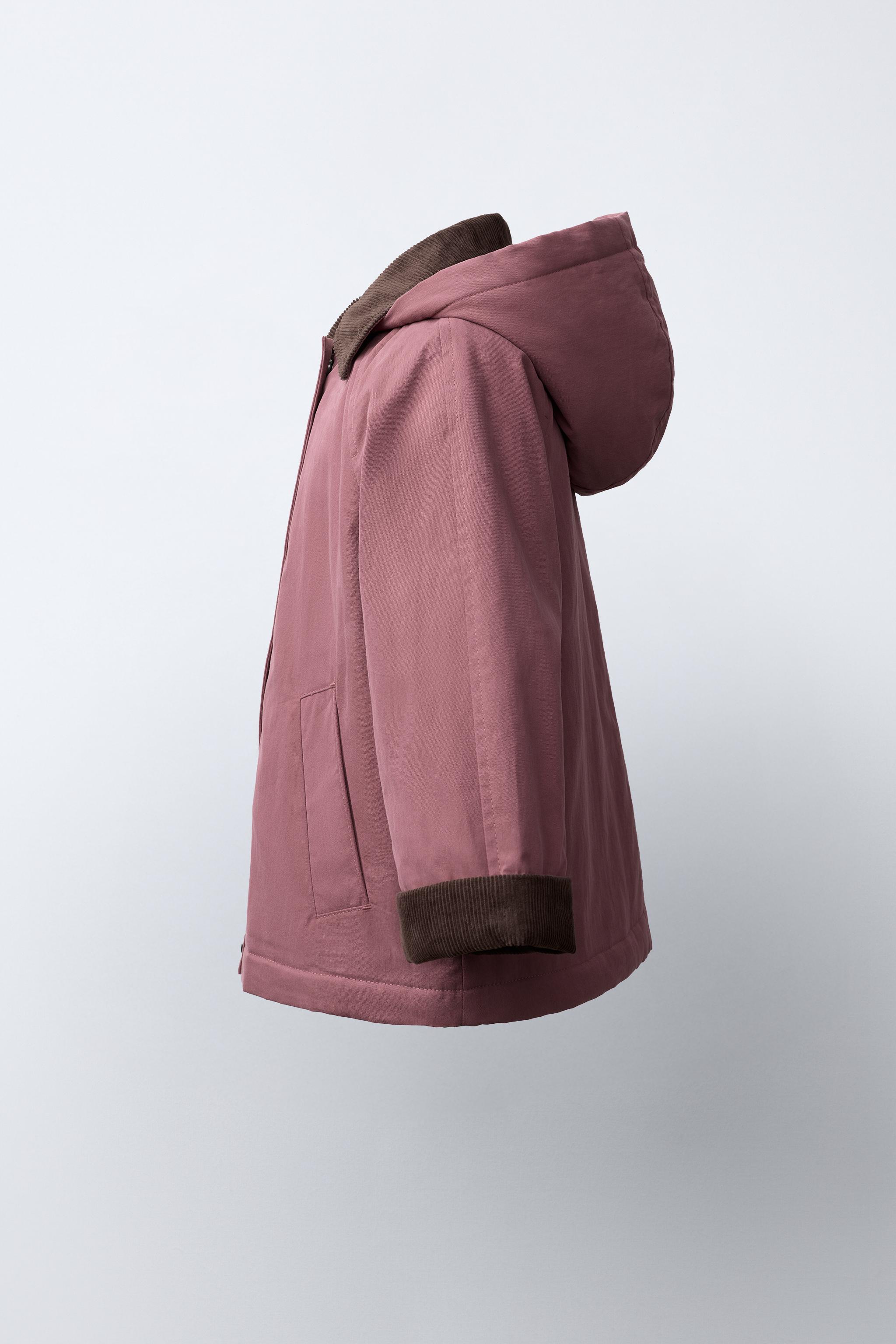 QUILTED PARKA WITH CONTRAST COLLAR