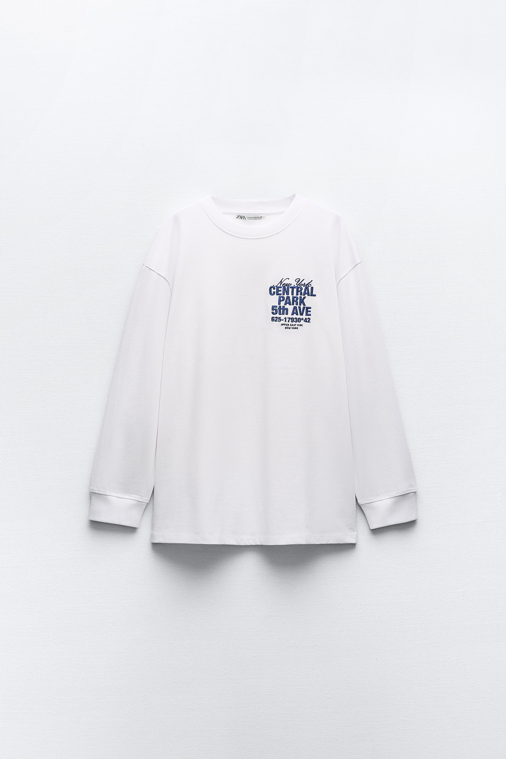 EMBROIDERED TEXT T-SHIRT - White