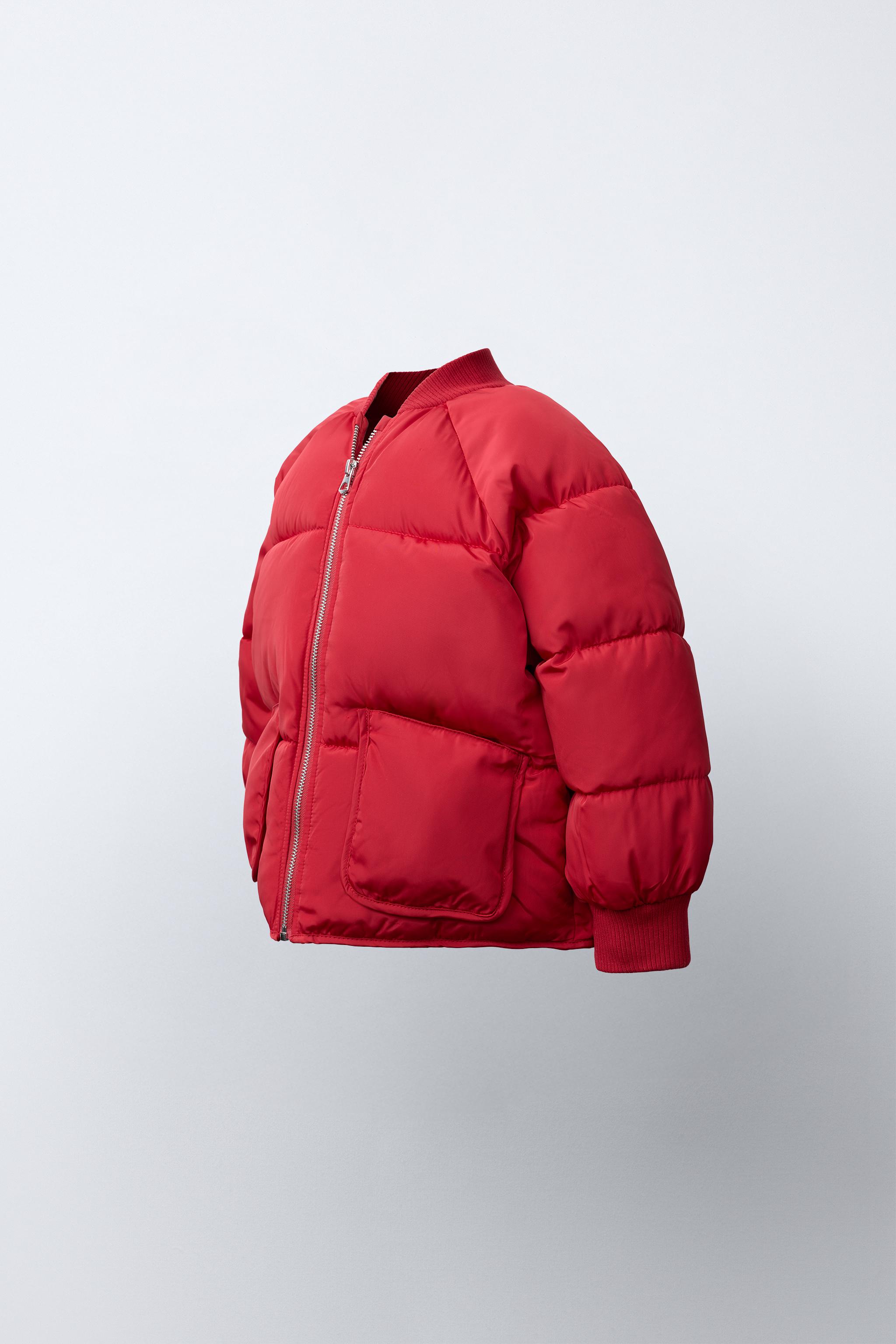 WATER-REPELLENT QUILTED COAT — Red