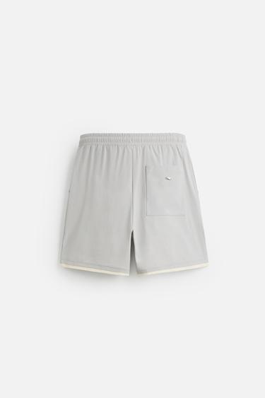 CONTRAST TECHNICAL SHORTS - Pearl grey by Zara - Image 6
