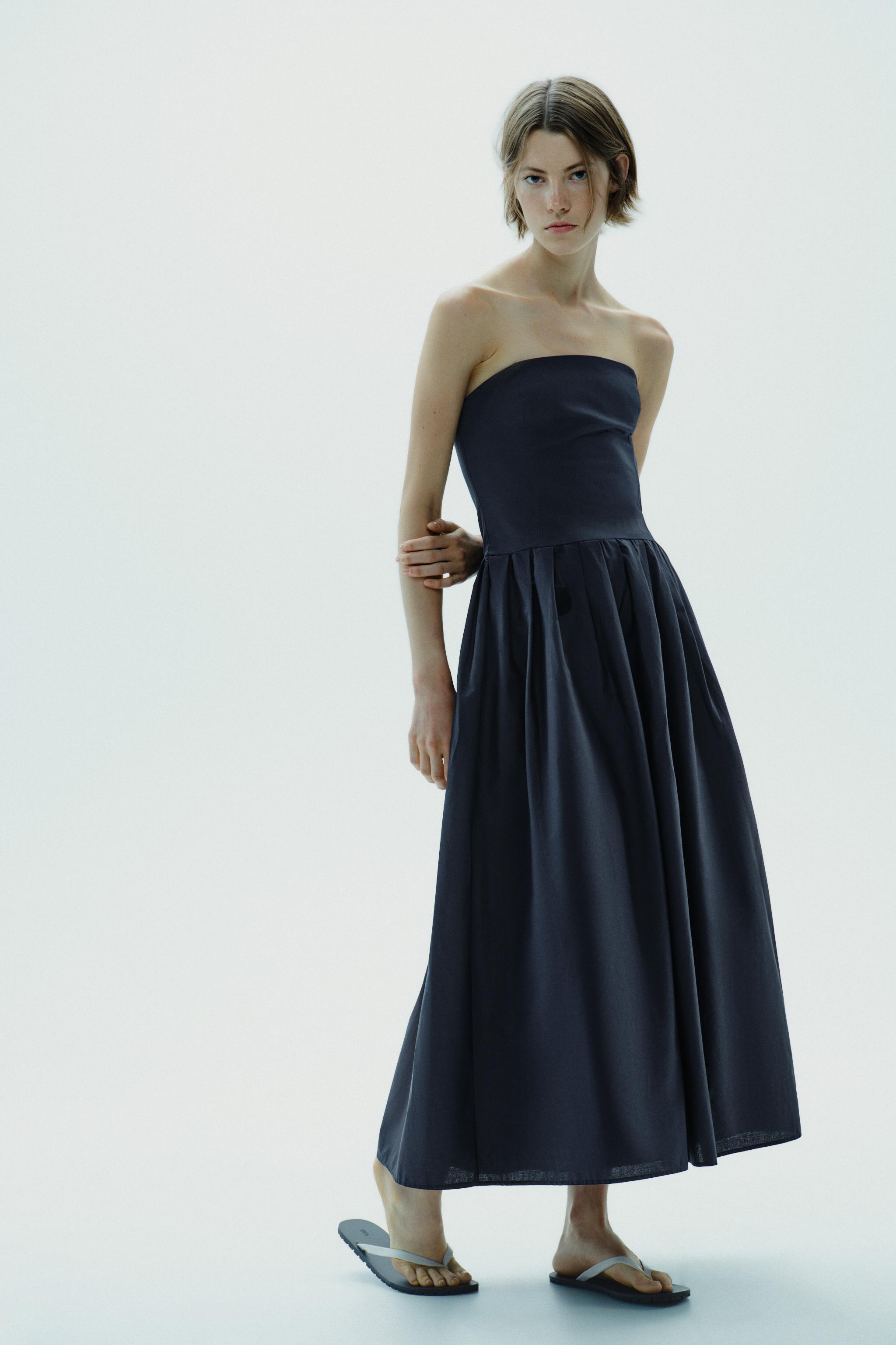 ROBE EN POPELINE BUSTIER