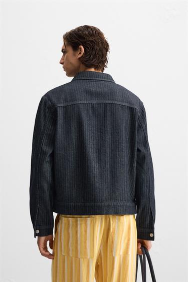 CAÇADORA DENIM ESPIGA - Blau de Zara