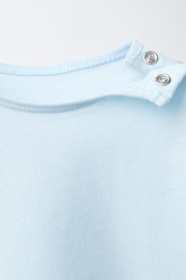 PLAIN LONG SLEEVE T-SHIRT - Blue by Zara - Image 2