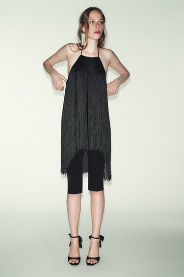 Zara FITTED LONG SHORTS - Black