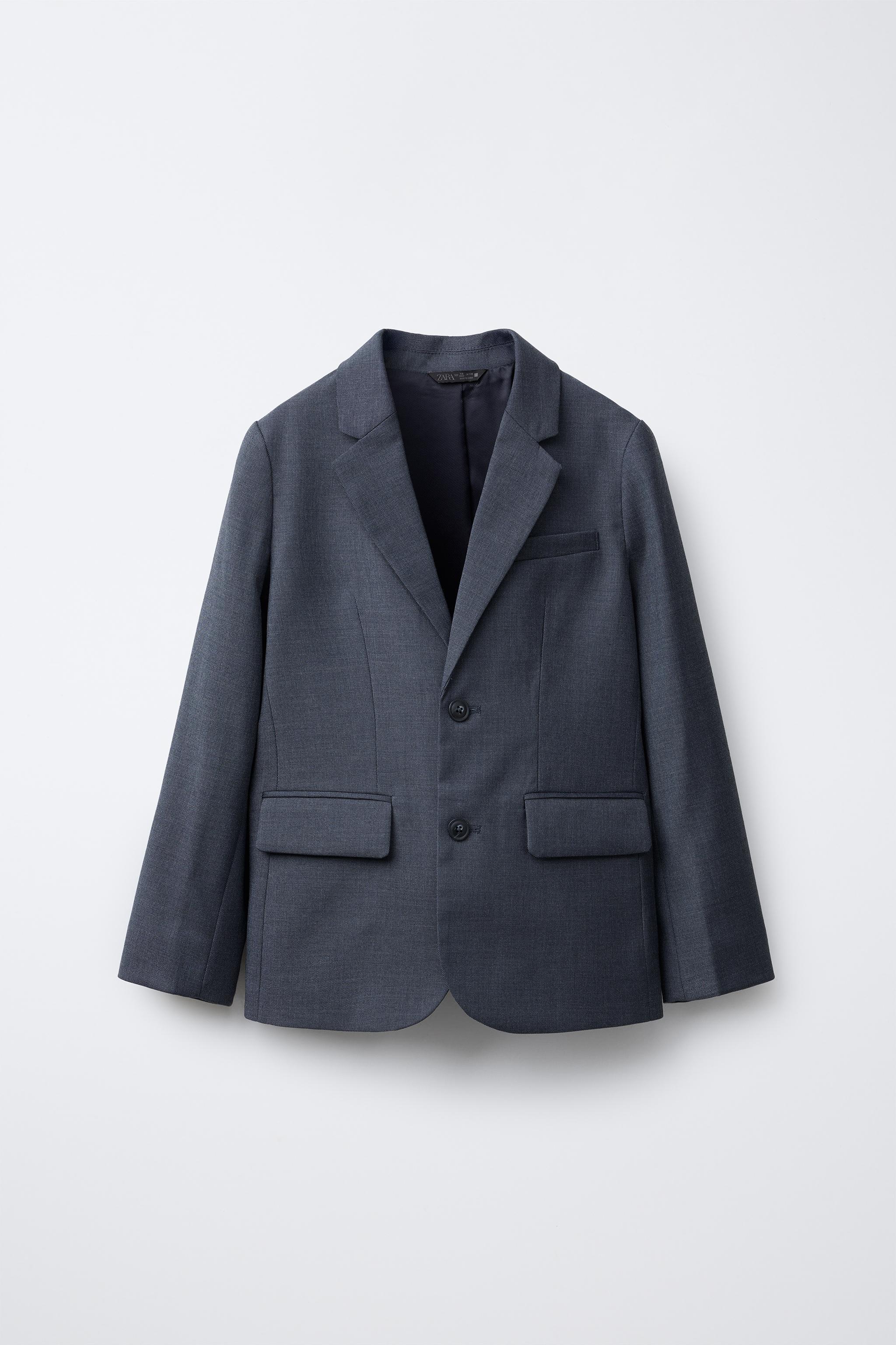 Blazer Veste Zara Garcon BLAZER DE COSTUME À TEXTURE Bleu Marine