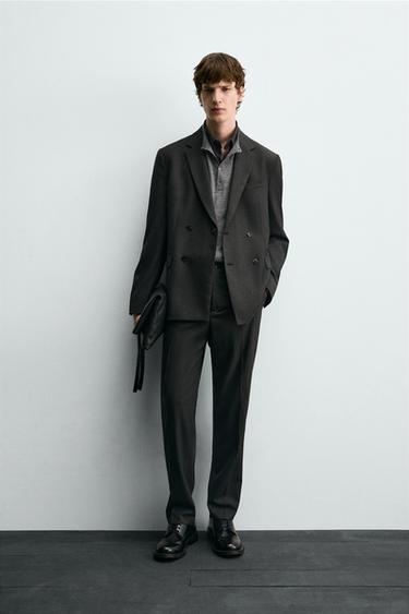 SLIM FIT-DRAGTBUNSER - Antracitgrå fra Zara