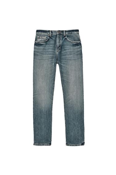 STRAIGHT-LEG JEANS - Mid-blue by Zara