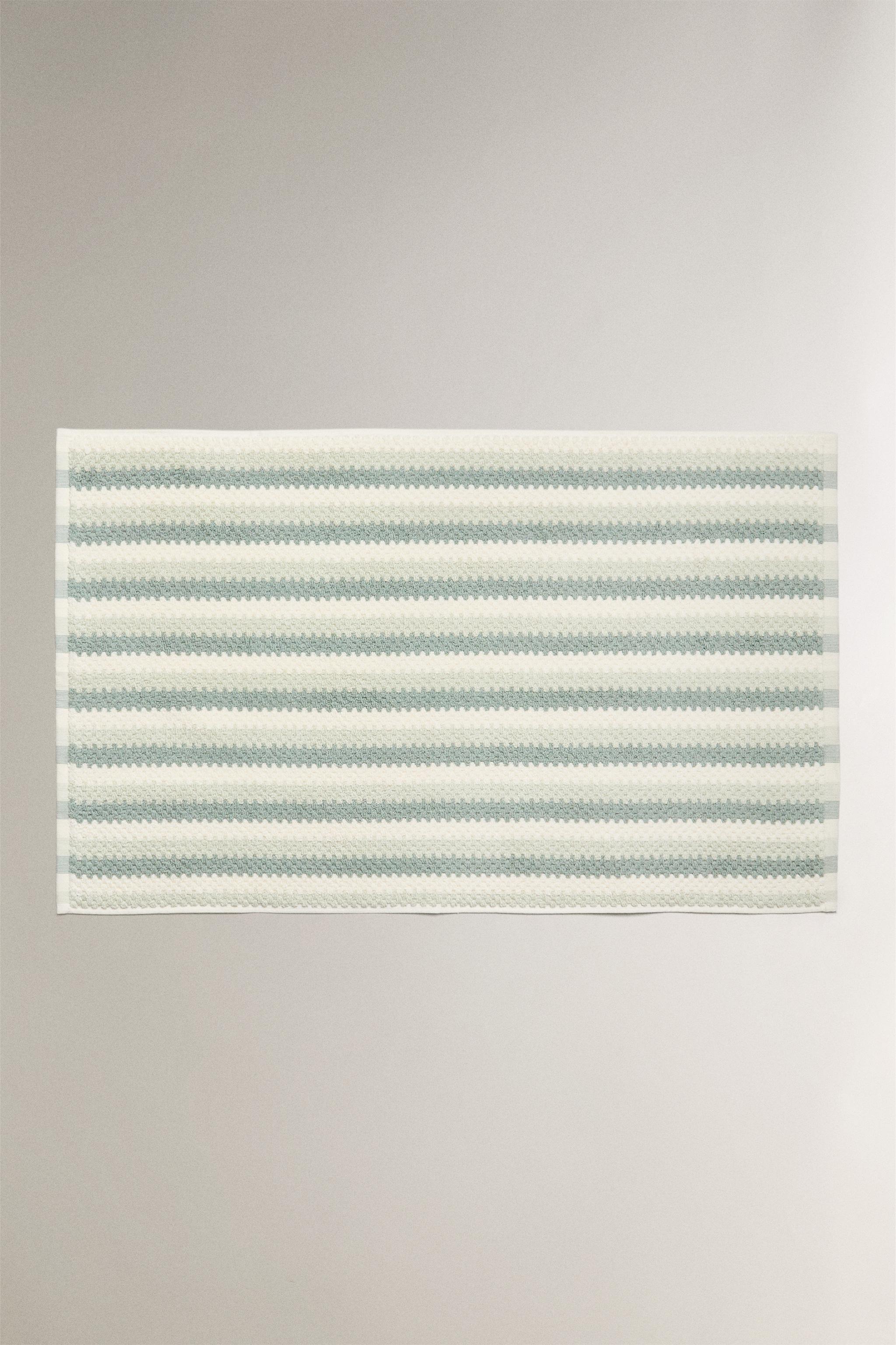 TAPIS DE BAIN JACQUARD GÉOMÉTRIQUE