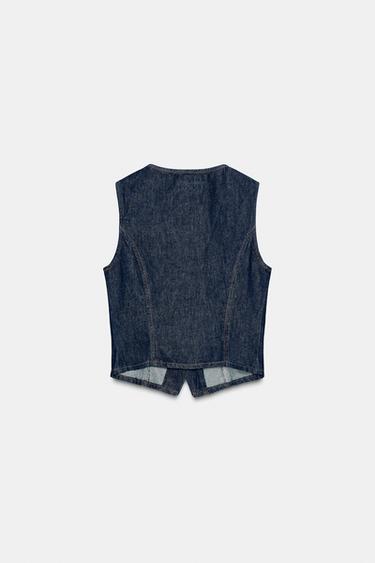 GILET EN JEAN Z1975 - Bleu de Zara - Image 6