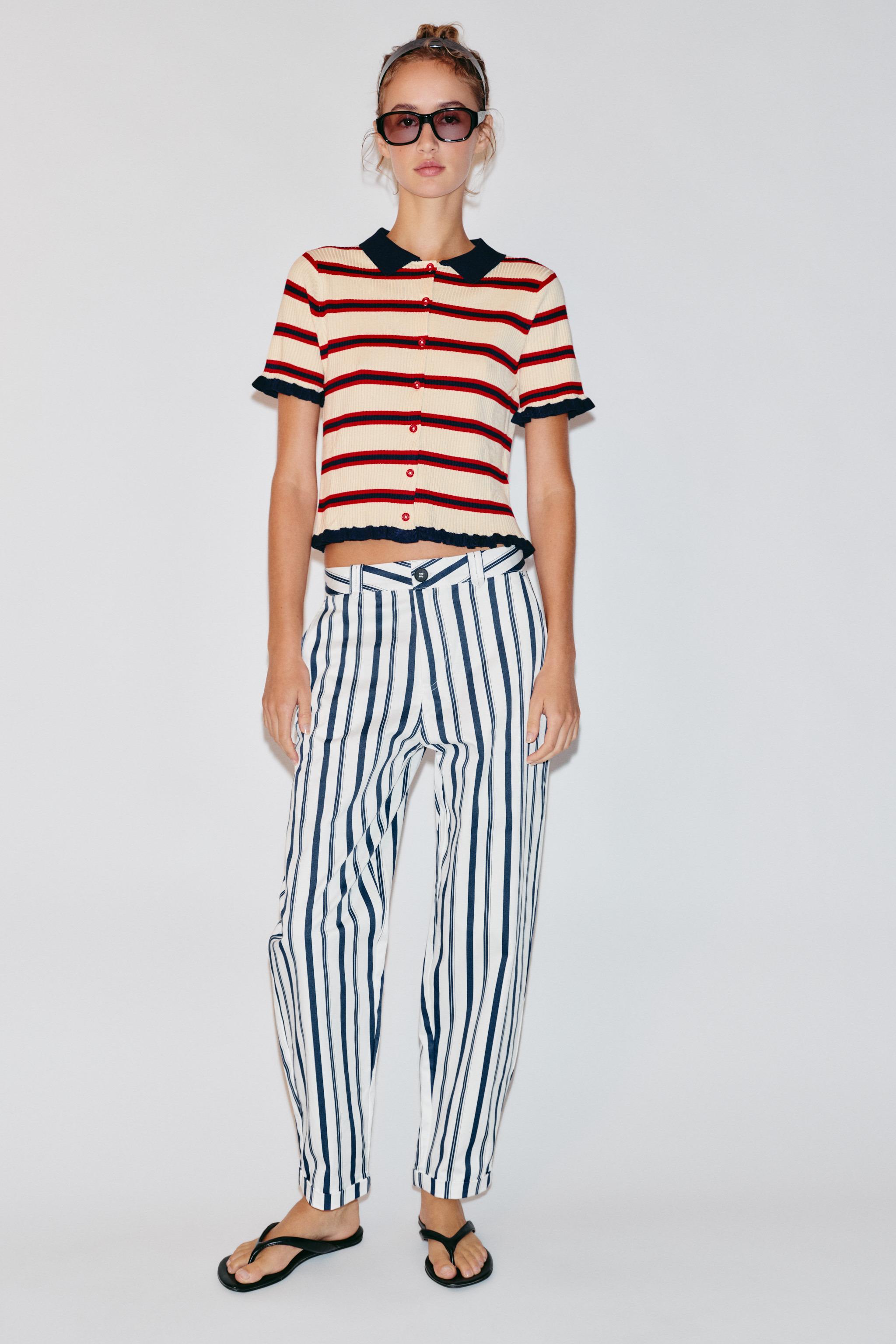Zara ÇİZGİLİ CHINO PANTOLON