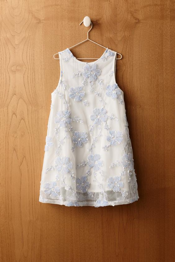 FLORAL TULLE DRESS - Light blue by Zara - Image 0