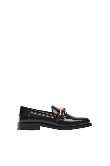 LEATHER LOAFERS WITH DECORATIVE DETAIL