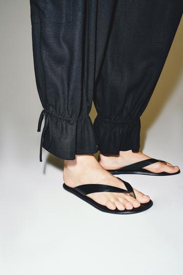 CALÇAS ESTILO BOMBACHAS COM LAÇADAS ZW COLLECTION - Preto da Zara