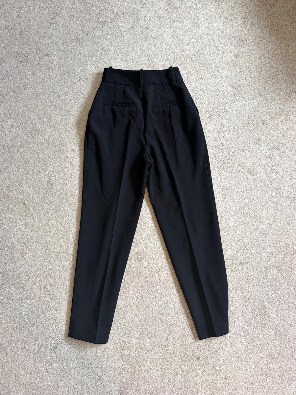 SMART TAILORED BLACK TROUSERS WITH POCKETS AND BELT LOOP - Image 2
