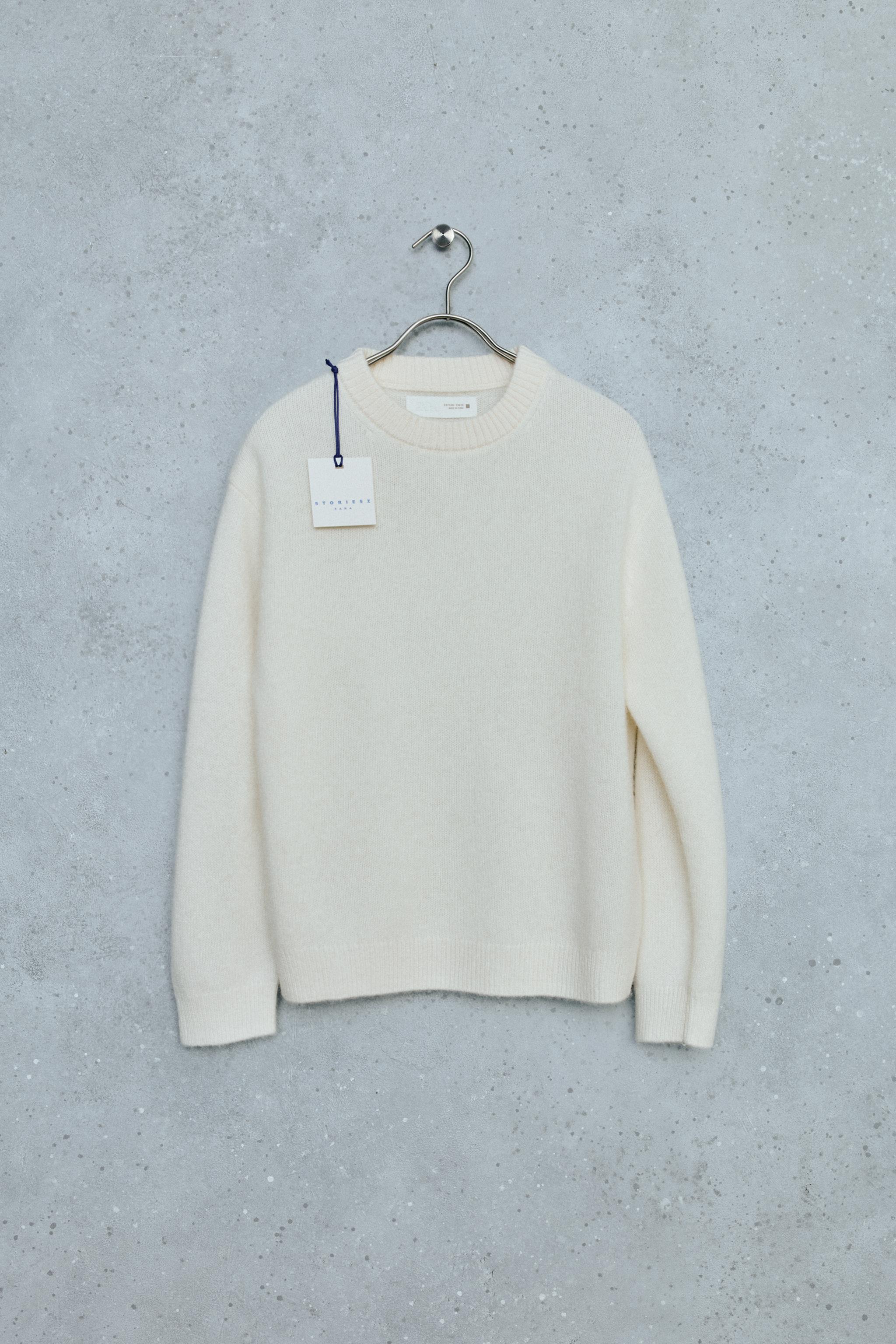 STORIESZ - 100% CASHMERE KNIT JUMPER — Ecru