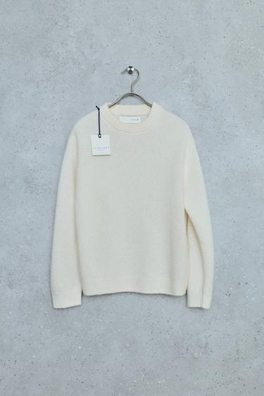 STORIESZ - 100% CASHMERE KNIT SWEATER — Ecru 1