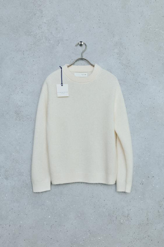 Zara STORIESZ - 100% CASHMERE KNIT SWEATER - Ecru - Image 0