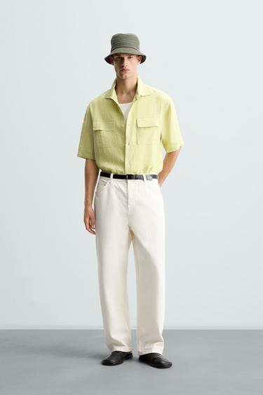 CAMISA COM BOLSOS 100% LINHO - Lima da Zara - Imagem 0