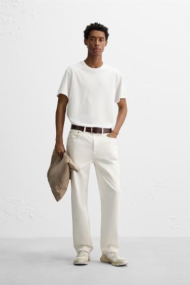 ДЖИНСИ STRAIGHT КРОЮ ДО ЩИКОЛОТКИ - Білий Zara - Зображення 0