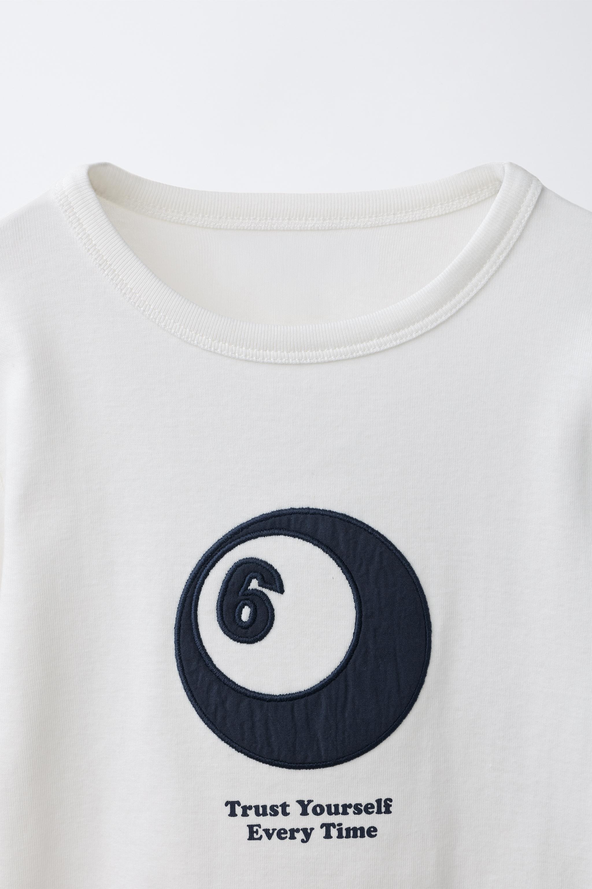 EMBROIDERED BILLIARD BALL T-SHIRT