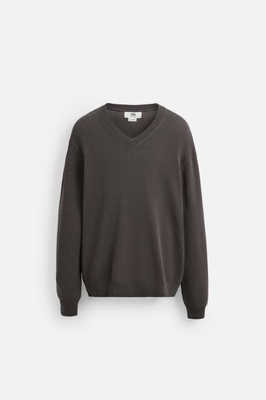 COTTON-LINEN LIMITED EDITION SWEATER - Brown by Zara - Image 6