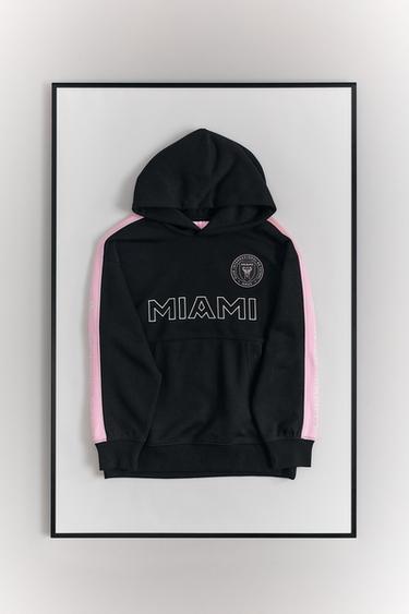 سويت شيرت بغطاء رأس إنتر ميامي CF MLS - أسود الخاص بـ Zara