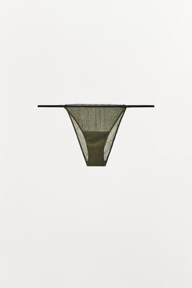 100% VISCOSE LACE BRIEF — Green 1