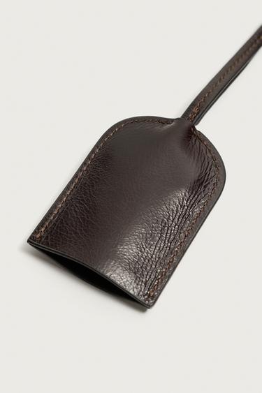 LEATHER PENDANT KEYCHAIN — Brown 2