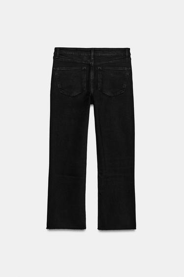 JEANS TRF CROPPED FLARE TIRO ALTO - Negro de Zara