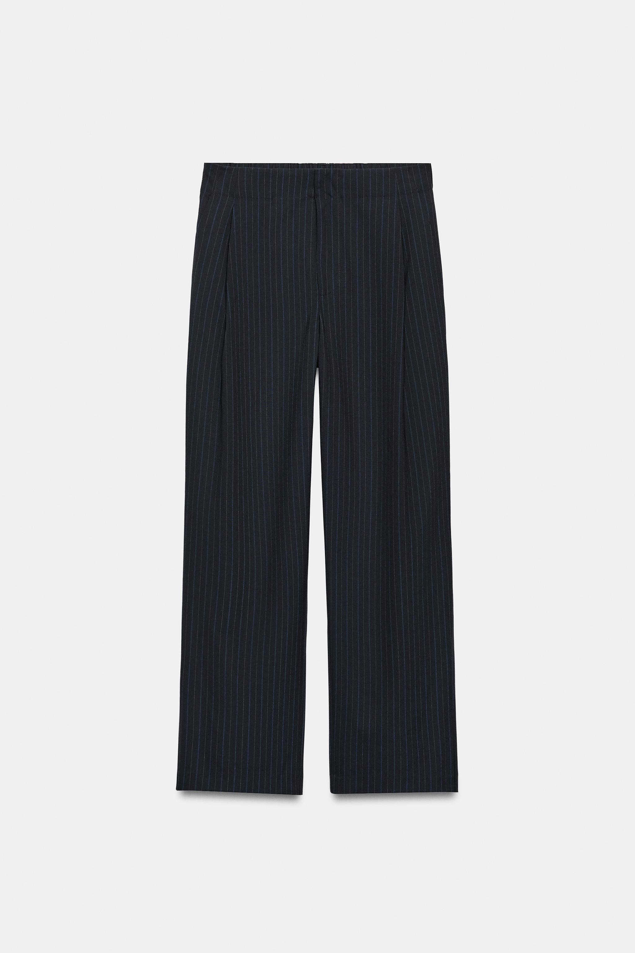 Striped Pleated Elastic Pants by Zara