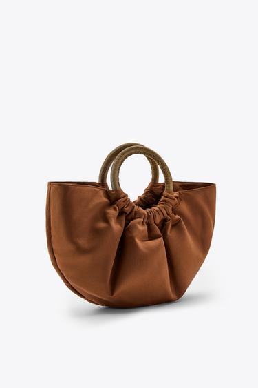 EMBROIDERED FAN BAG WITH BIRDS AND FLOWERS - Brown by Zara - Image 4