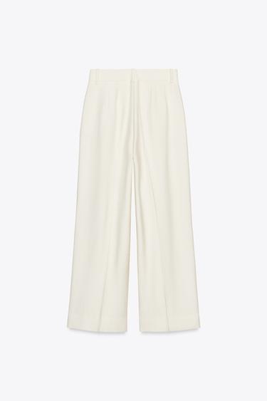 ZW COLLECTION FLOWING DARTED TROUSERS - Ecru by Zara - Image 5