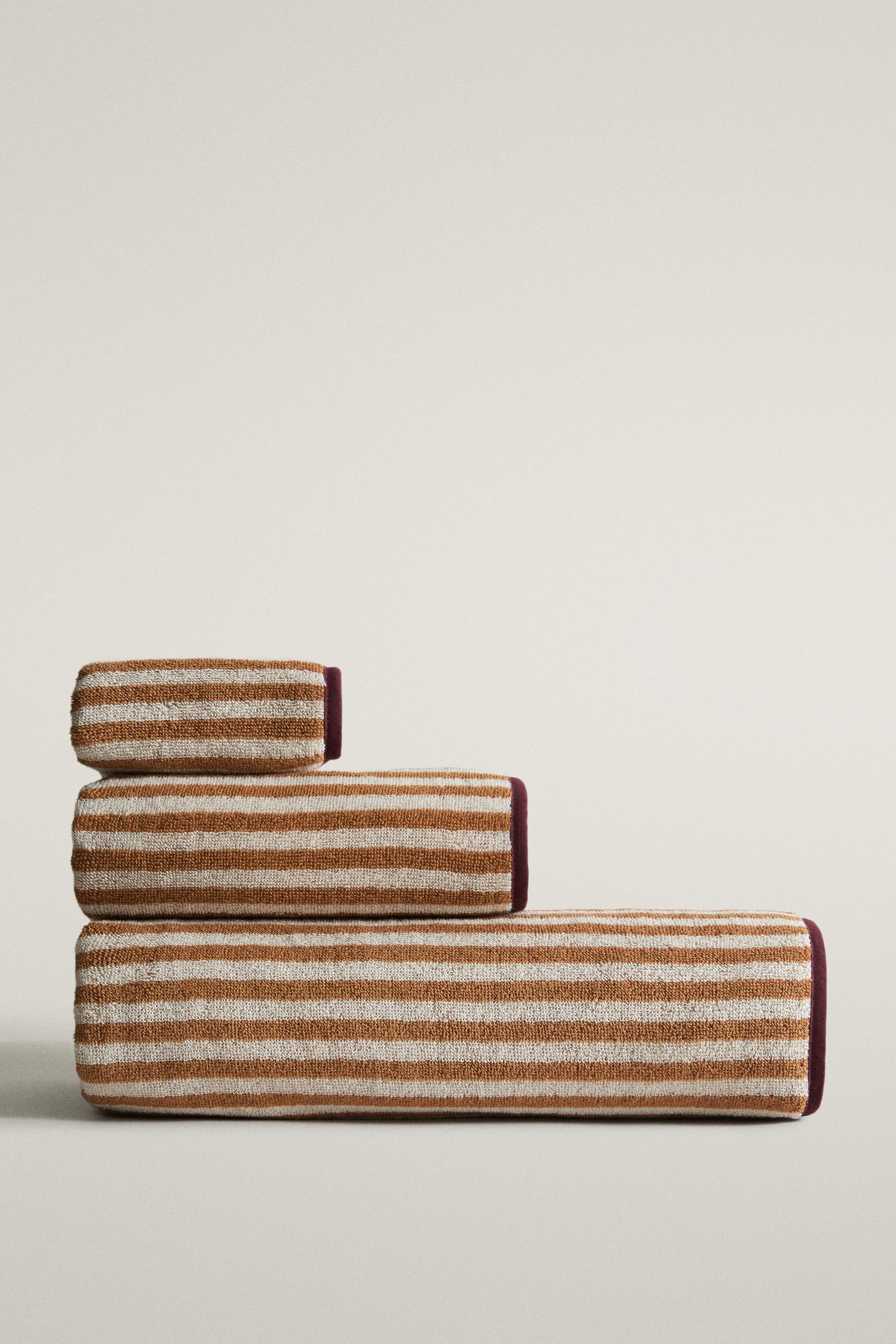 SERVIETTE DE BAIN COTON RAYURES