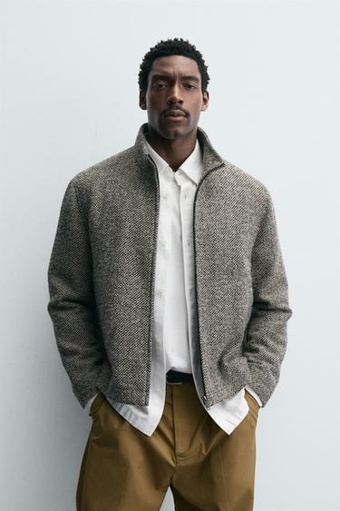 SURCHEMISE TEXTURÉE BOUCLÉ - Gris clair de Zara - Image 1