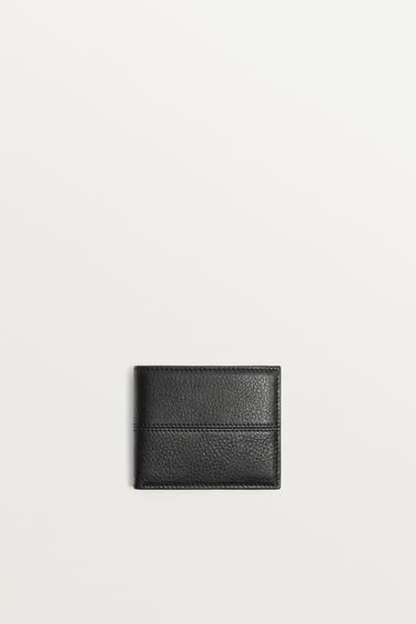 LEATHER WALLET - Black by Zara