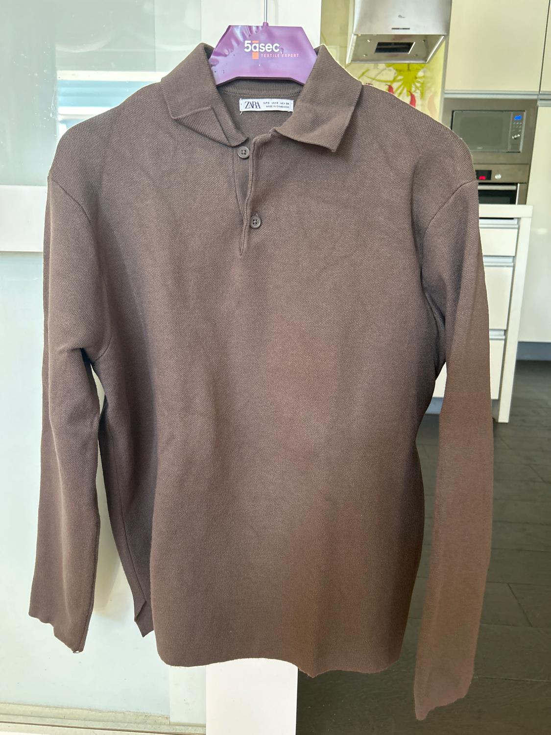 VISCOSE BLEND KNIT POLO SHIRT