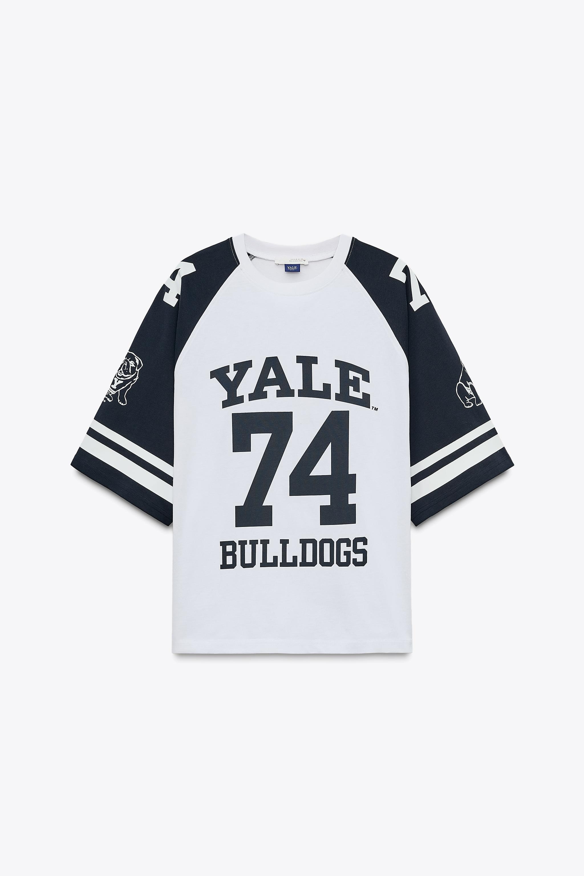 【ZARA】YALE プリントTシャツ ホワイト | 4174/310/250 YALE™ PRINTED T-SHIRT - White | ZARA United States