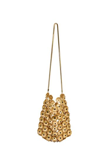 SACA APLIQUES METÁLICOS - Oro de Zara