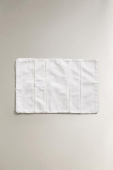 HEMSTITCHED POPLIN MINI COT SHEET SET - Oyster-white by Zara - Image 2