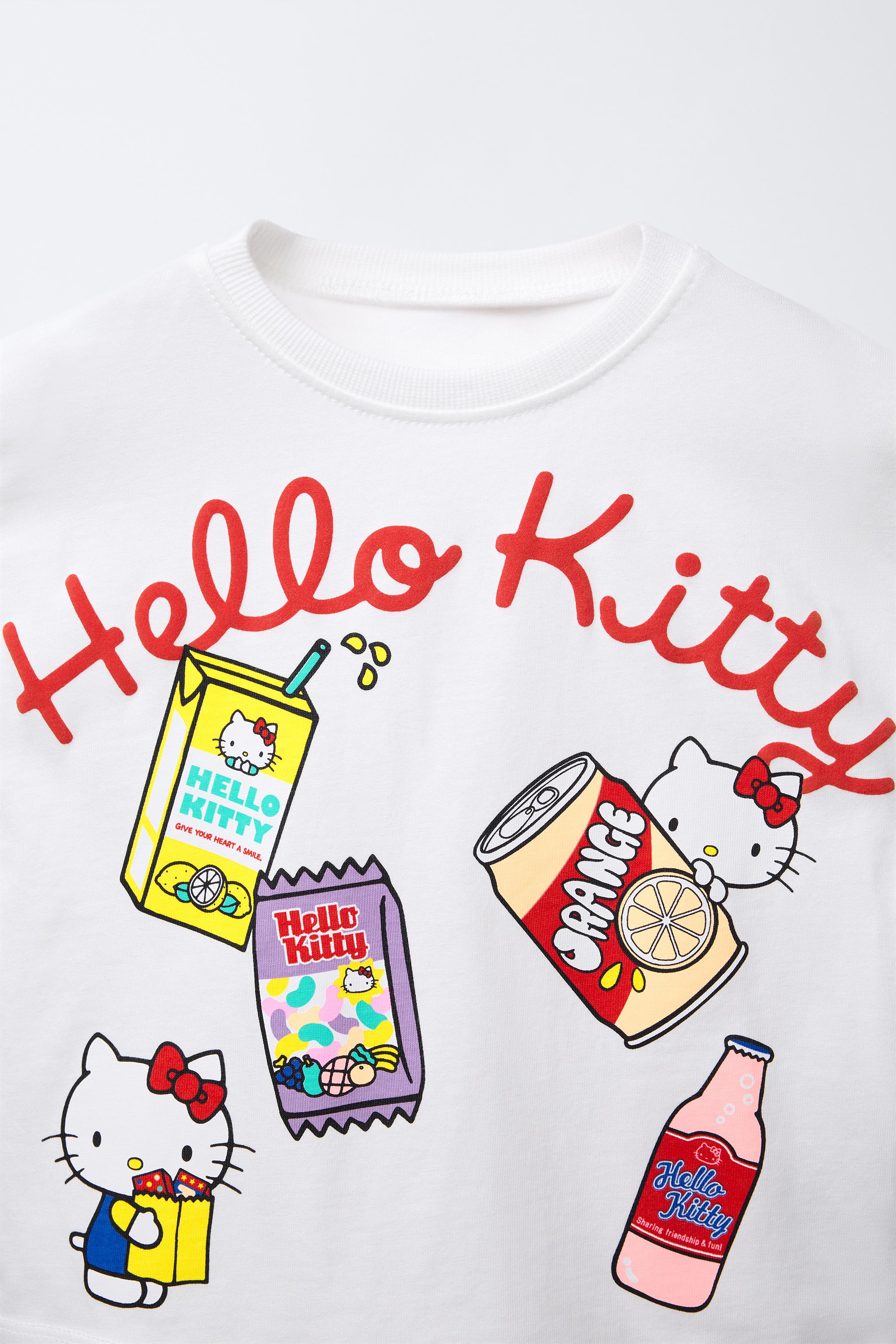 kittyページ HELLO KITTY © PATCH T-SHIRT - White | ZARA United States