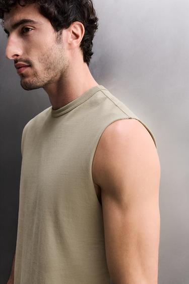 HEAVYWEIGHT TANK TOP - Sand by Zara - Image 4